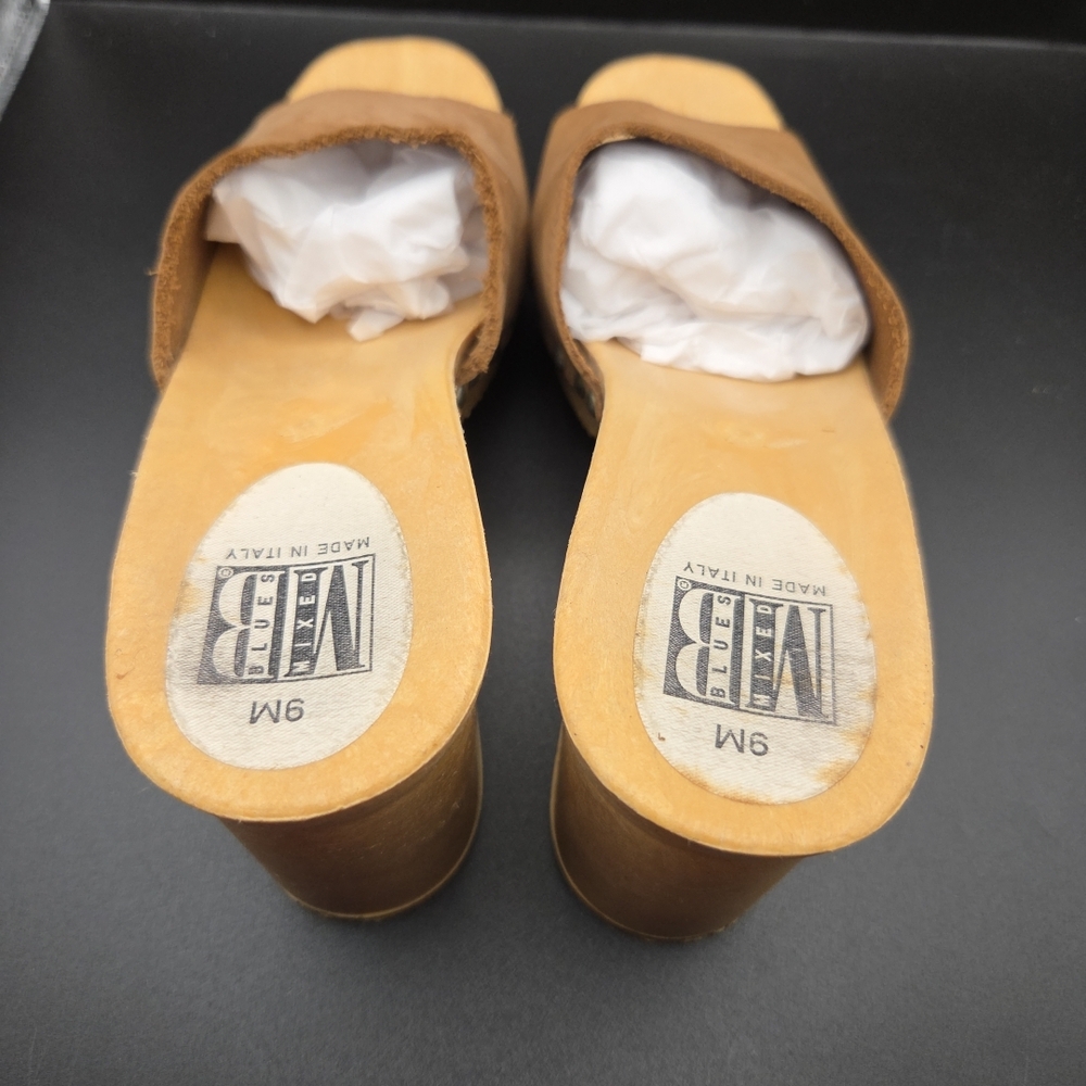 MB Brown Leather Women's Mules - Picture 7 of 16
